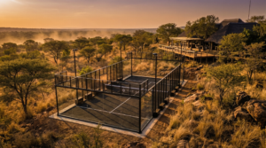 NX Padel suppliers South Africa installation at a luxury safari lodge.